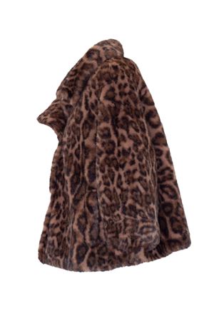 Leopard print faux fur cape coat LOU ANDREA | DORORESMKLUW5MATLEOPARD